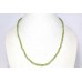 Necklace Strand String Beaded Peridot Gem Stone Round Bead Unisex Gift D820